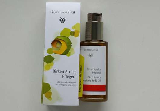 Dr. Hauschka Birken Arnika Pflegeöl Flasche und Verpackung