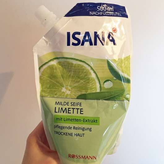 ISANA Milde Seife Limette (Nachfüllpack) Verpackung