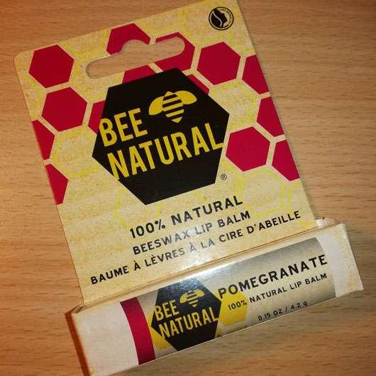 <strong>BEE NATURAL</strong> Pomegranate 100% Natural Lip Balm