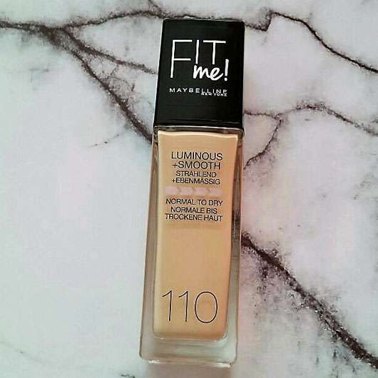 Maybelline Fit Me Luminous + Smooth Foundation, Farbe: 110 Porcelain - Glasflasche