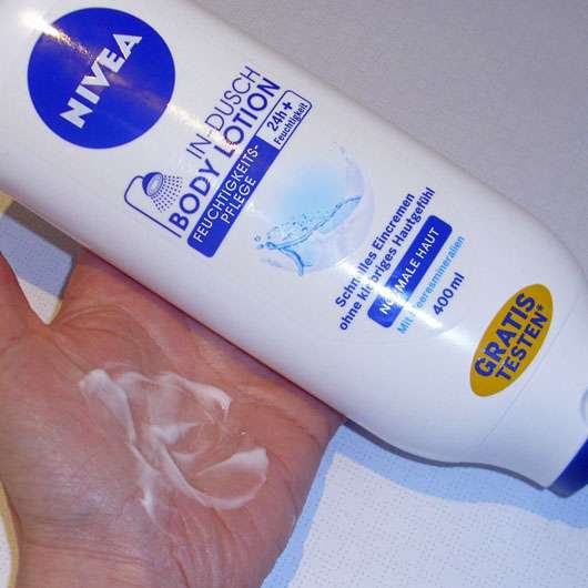 NIVEA In-Dusch Body Lotion (normale Haut) - Konsistenz