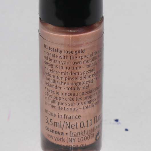 Rückseite des essence totally me! creative tip painter, Farbe: 01 totally rose gold
