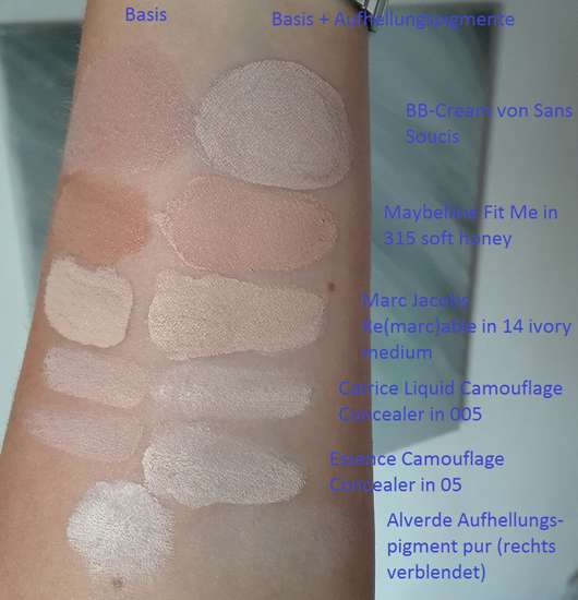 alverde Color & Care Mix Your Make-up, Farbe: Hell Swatches