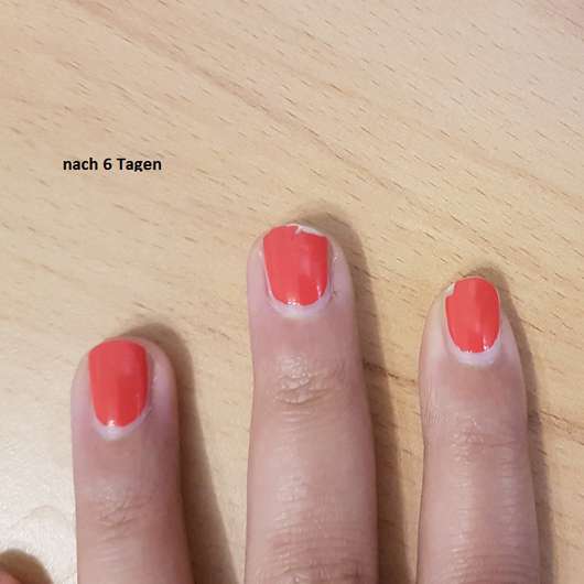 Catrice ICONails Gel Lacquer, Farbe: 06 Nails On Fire nach sechs Tagen