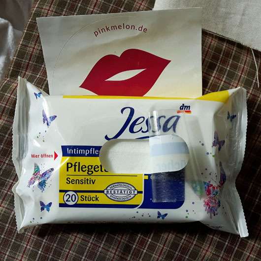 Jessa Intim-Pflegetücher Sensitiv - Verpackung geöffnet