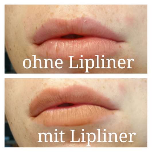 NYX Slim Lip Liner, Farbe: 810 Natural vorher und nachher