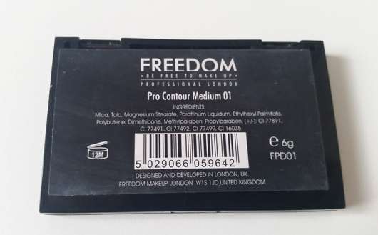 Freedom Makeup Pro Contour, Farbe: Medium 01 Herstellerangaben