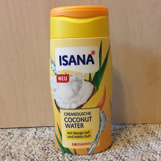 ISANA Cremedusche Coconut Water Flasche und Design