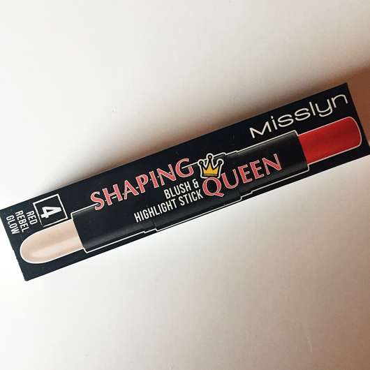 Misslyn Shaping Queen Blush & Highlight Stick, Farbe: 4 Red Regel Glow (LE) - Verpackung