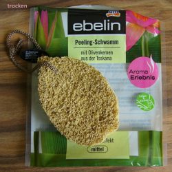 Produktbild zu ebelin Peeling-Schwamm (mit Olivenkernen aus der Toskana)