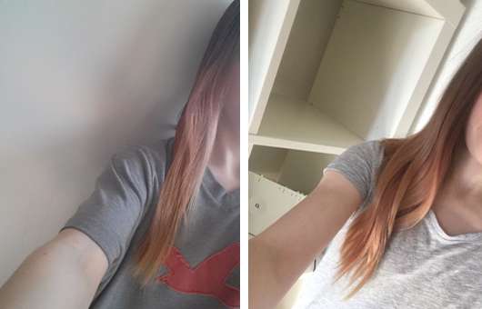 Haare vor und nach der Testphase