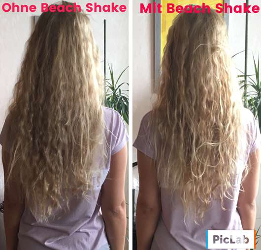 Haare vor/nach Anwendung des JOICO Beach Shake Texturizing Finisher