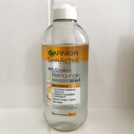 Test - Gesichtswasser Garnier All-in-One - SkinActive - Pinkmelon Waterproof Mizellenreinigungswasser