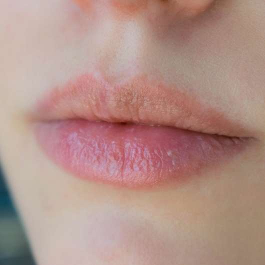 Lippen nach der Verwendung der Balea Lippenpflege Crazy Coco (LE)
