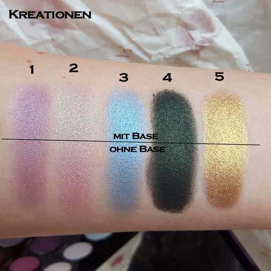 Swatches meiner eigenen Farbkreationen - Urban Decay Distortion Eyeshadow Palette