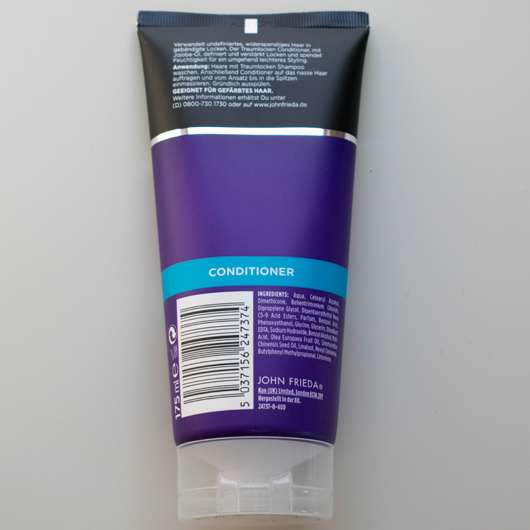 John Frieda Frizz Ease Traumlocken Conditioner - Tube Rückseite