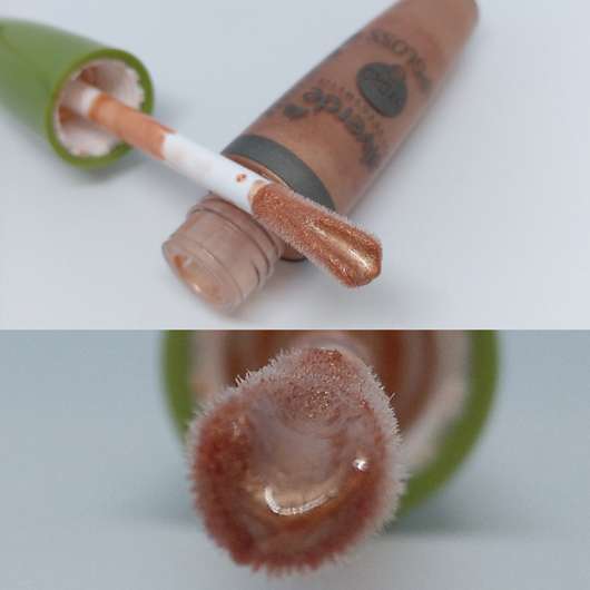 Applikator - alverde Hydro Lipgloss, Farbe: 10 Caramel Nude