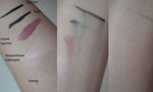 Unterarm mit Make-up vor/nach Anwendung des LVLY Cleansing Oils