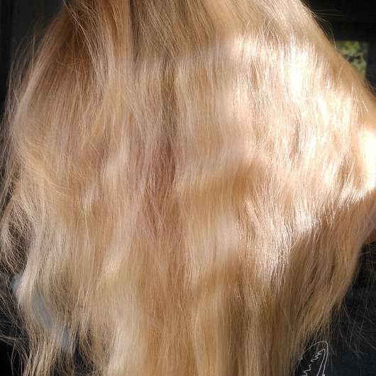 alverde festes Shampoo „Mandarine-Basilikum“ - Haare vor der Anwendung