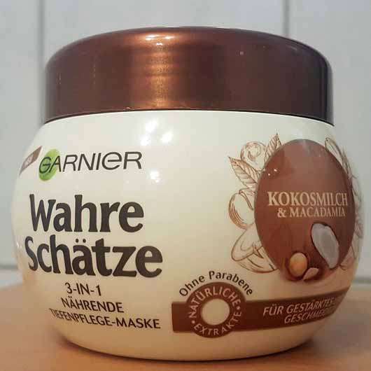 Garnier Wahre Schätze 3-In-1 Nährende Tiefenpflege-Maske Kokosmilch & Macadamia