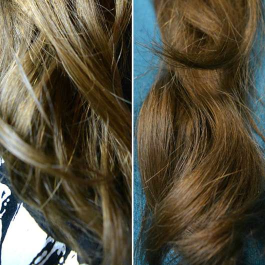JOHN FRIEDA® Repair & Detox Care & Protect Spray/ links: Haare vor der Testphase - rechts: Haare nach der Testphase JOHN FRIEDA® Repair & Detox Care & Protect Spray/ links: Haare vor der Testphase - rechts: Haare nach der Testphase