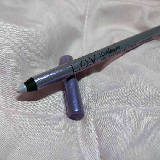 L.O.V LOVillusion Holographic Eye Pencil Waterproof, Farbe: 200 Indescent Blue - geöffnet