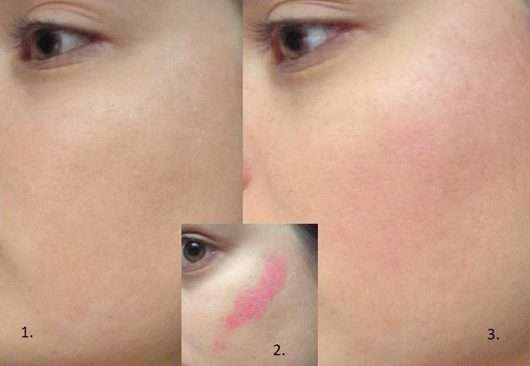 Blush vor/nach dem Verblenden mit dem Make Up Factory Multitalent Face Brush