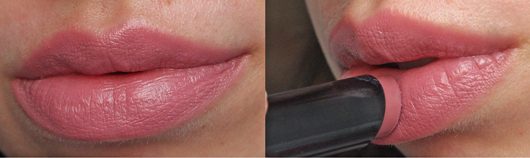 Auftrag des KISS Professional New York Luscious Gel Shine Lipsticks, Farbe: 06 Taro Gets Sexier