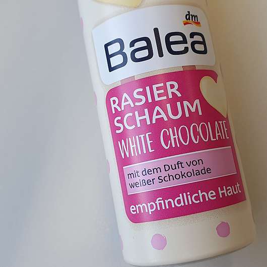 Balea Rasierschaum White Chocolate (LE) - Details Flasche