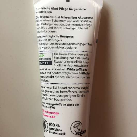 lavera Neutral Mikrosilber Akutcreme