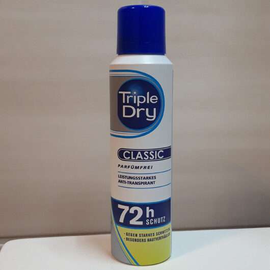 Triple Dry Classic Parfümfrei Leistungsstarkes Anti-Transpirant Spray