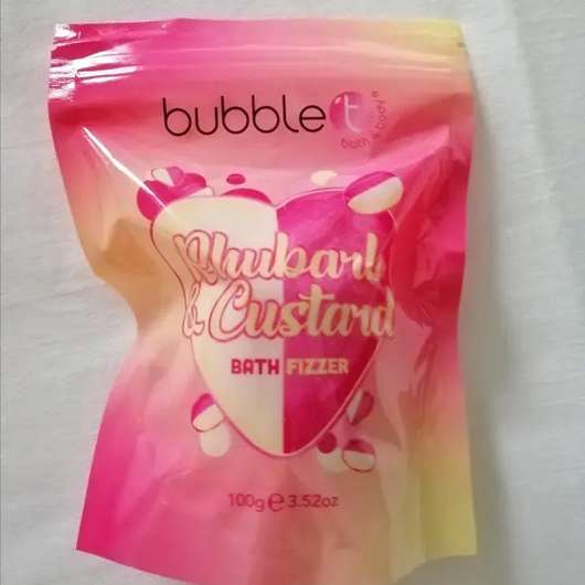 Test Badezusätze Bubble T Rhubarb & Custard Bath Fizzer Pinkmelon